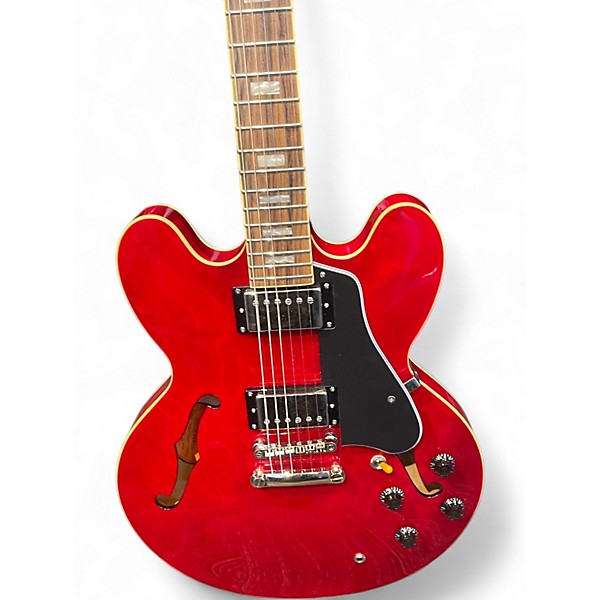 Used Epiphone ES335 Pro Candy Apple Red Hollow Body Electric Guitar