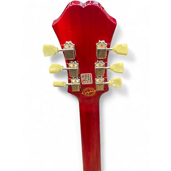 Used Epiphone ES335 Pro Candy Apple Red Hollow Body Electric Guitar