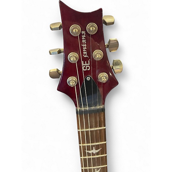 Used PRS SE SANTANA Wine Red Solid Body Electric Guitar