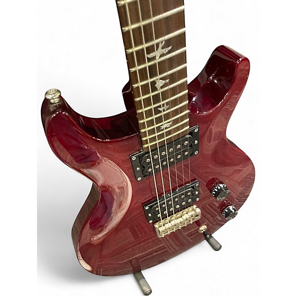 Used PRS SE SANTANA Wine Red Solid Body Electric Guitar