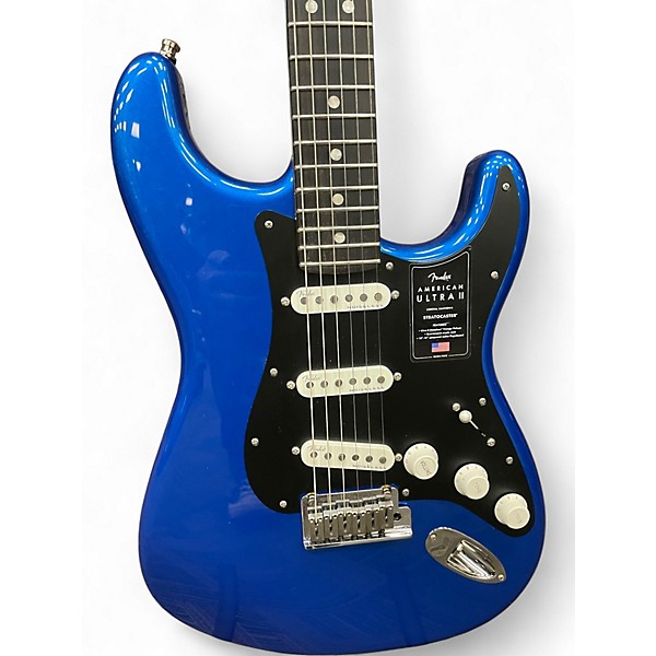 Used Fender American Ultra II Stratocaster Noble Blue Solid Body Electric Guitar