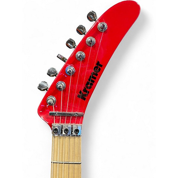 Used Kramer The 84-Diver Down Red & White Solid Body Electric Guitar