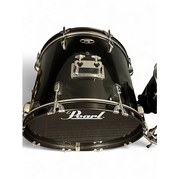 Used Pearl 5 Piece ROADSHOW 5 PC Black Drum Kit