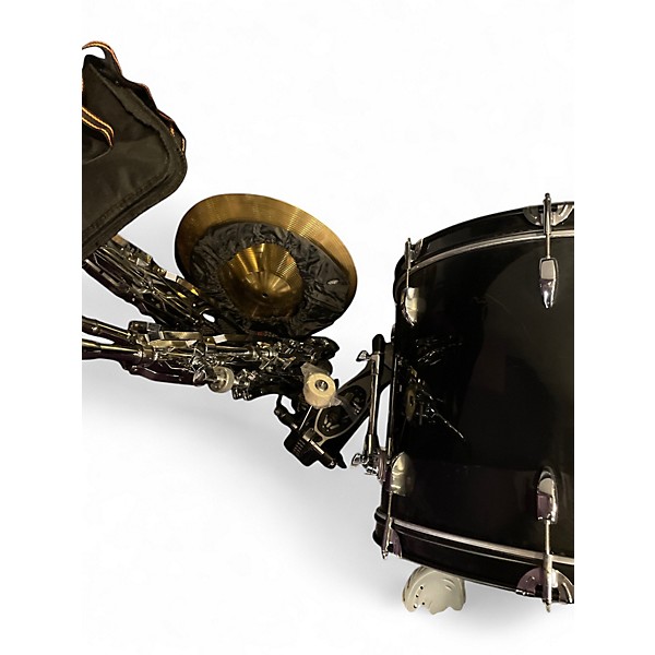Used Pearl 5 Piece ROADSHOW 5 PC Black Drum Kit