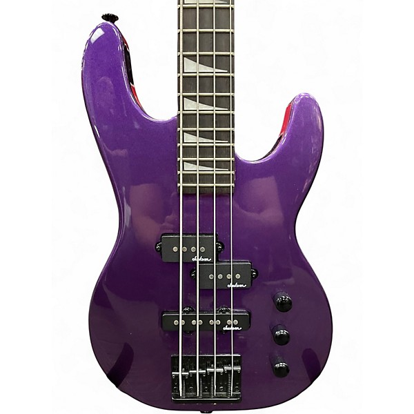 Used Jackson Concert Bass Minion JS1X pavo purple Electric Bass Guitar