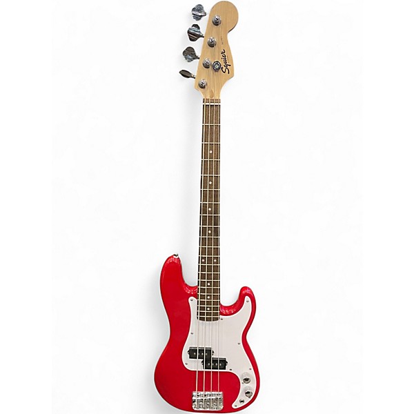 Used Squier Mini Precision Bass Dakota Red Electric Bass Guitar
