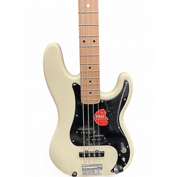 Used Squier Affinity PJ Bass Antique White Electric Bass Guitar