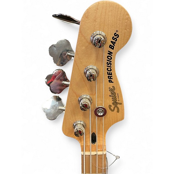 Used Squier Affinity PJ Bass Antique White Electric Bass Guitar