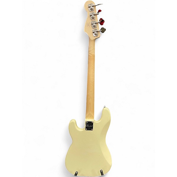 Used Squier Affinity PJ Bass Antique White Electric Bass Guitar
