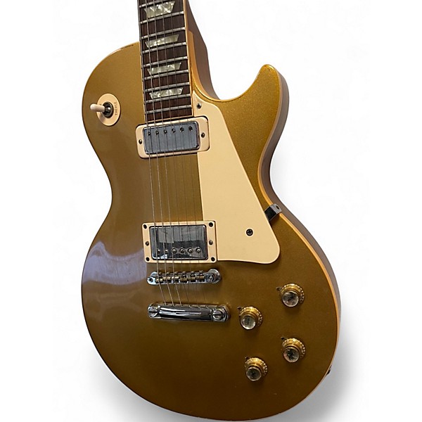 Vintage 1973 Gibson Les Paul Deluxe Gold Top Solid Body Electric Guitar