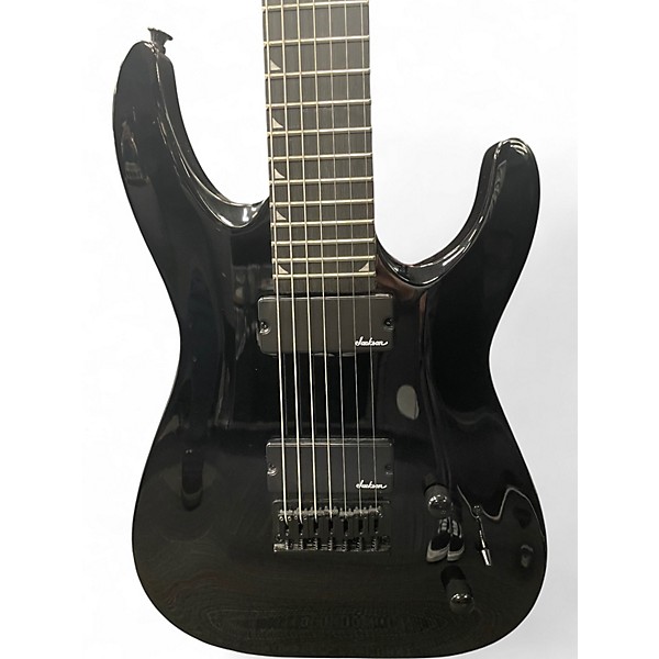 Used Jackson JS22-7 Dinky 7 String Black Solid Body Electric Guitar