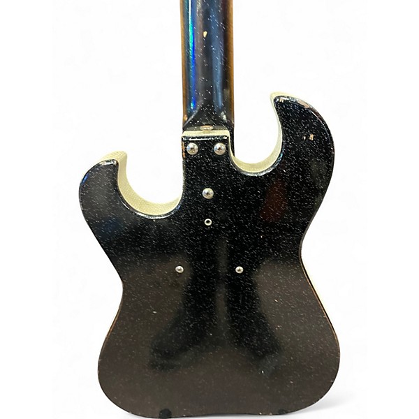 Vintage 1960s Silvertone 1448 Black Solid Body Electric Guitar