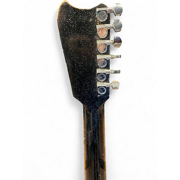 Vintage 1960s Silvertone 1448 Black Solid Body Electric Guitar