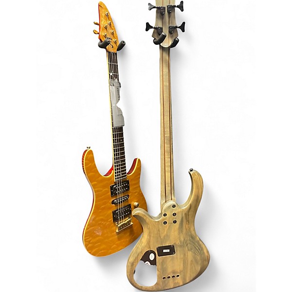 Used Schecter Guitar Research Riot 4 String MARS GOLD Electric Bass Guitar