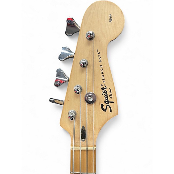 Used Squier Bronco Black Electric Bass Guitar