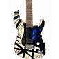Used EVH Striped Series 78 Eruption White with Black Stripes Relic Solid Body Electric Guitar thumbnail