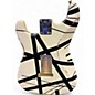 Used EVH Striped Series 78 Eruption White with Black Stripes Relic Solid Body Electric Guitar