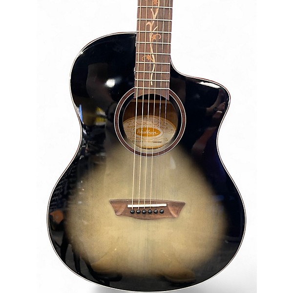 Used Washburn Bella Tono Vite S9V Studio Transparent Charcoal Burst Acoustic Electric Guitar