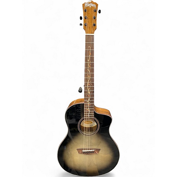 Used Washburn Bella Tono Vite S9V Studio Transparent Charcoal Burst Acoustic Electric Guitar