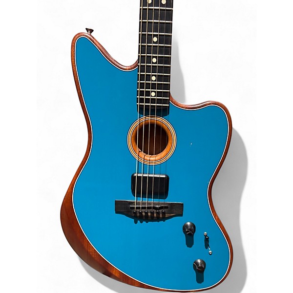 Used Fender American Acoustasonic Jazzmaster Ocean Turquoise Acoustic Electric Guitar