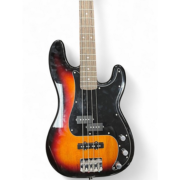 Used Squier  Affinity Series Limited-Edition PJ 3 Color Sunburst Electric Bass Guitar