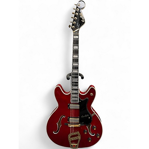 Used Hagstrom 67 REISSUE VIKING II FLAMED CHERRY Hollow Body Electric Guitar