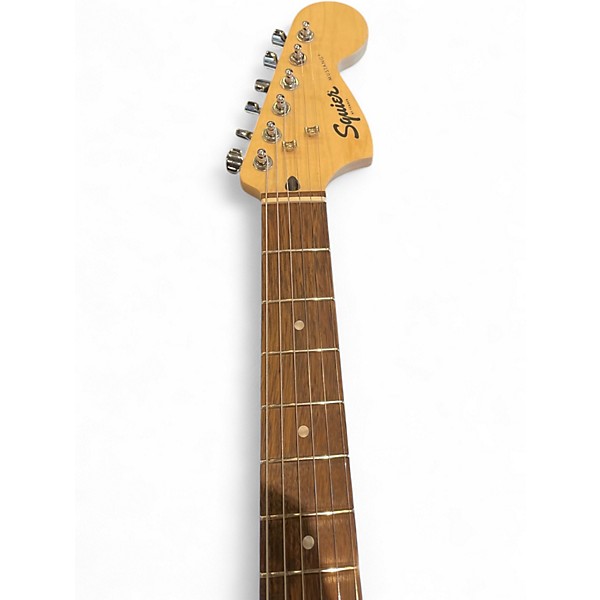 Used Squier Sonic Mustang  Graffiti Yellow Solid Body Electric Guitar