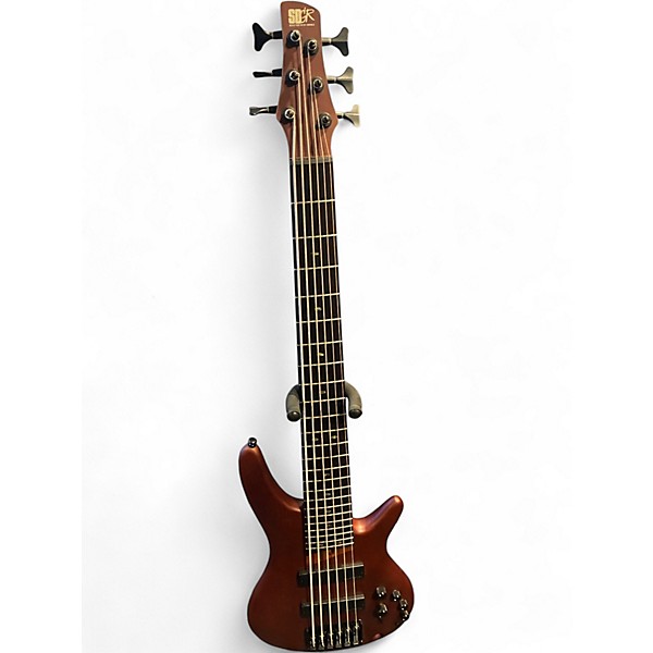 Used Ibanez SR506E 6 String Walnut Electric Bass Guitar