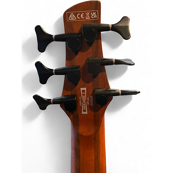 Used Ibanez SR506E 6 String Walnut Electric Bass Guitar