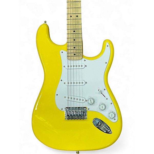 Used Squier Sonic Stratocaster HT Graffiti Yellow Solid Body Electric Guitar