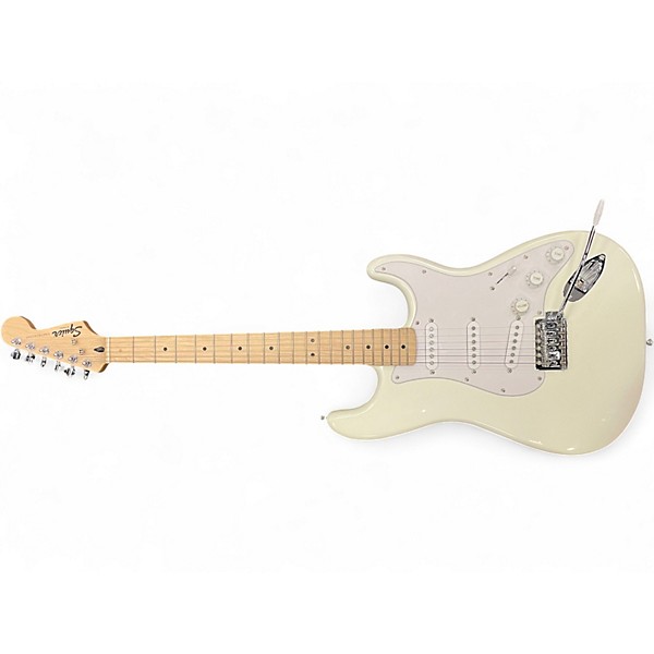 Used Fender SQUIER White Solid Body Electric Guitar