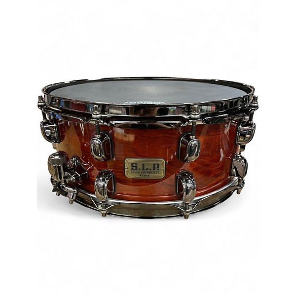 Used TAMA 14X6 S.L.P. G-Bubinga Natural Quilted Bubinga Drum