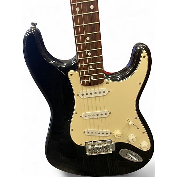Used Squier Standard Stratocaster Black Solid Body Electric Guitar
