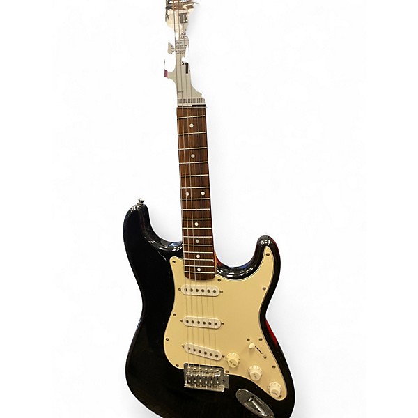 Used Squier Standard Stratocaster Black Solid Body Electric Guitar