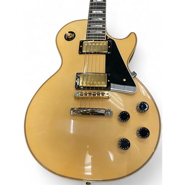 Used Gibson Les Paul Custom Chambered HEAVY ANTIQUE WHITE Solid Body Electric Guitar