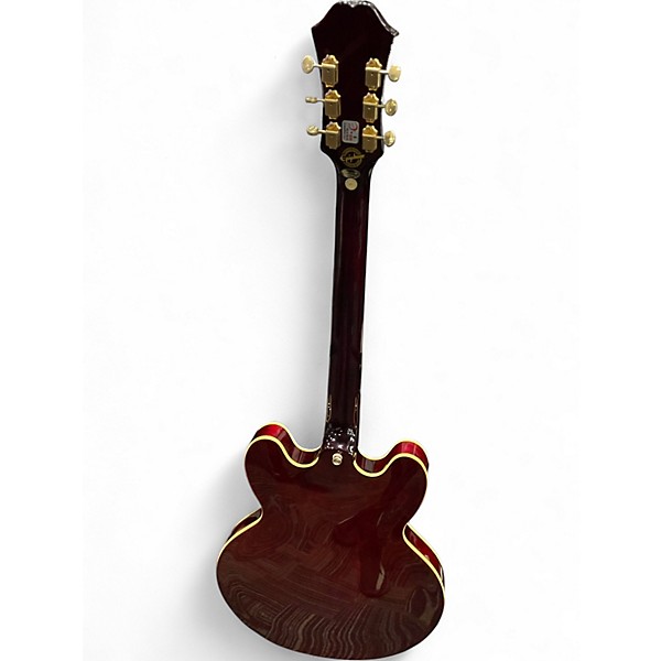 Used Epiphone riviera deluxe Burgundy Hollow Body Electric Guitar