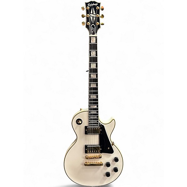 Used Epiphone INSPIRED BY GIBSON LES PAUL CUSTOM Alpine White Solid Body Electric Guitar