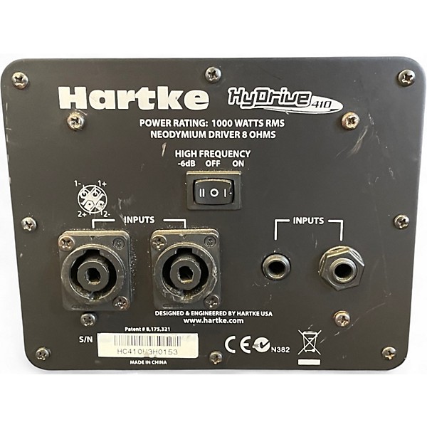 Used Hartke Hydrive 1000W 4x10 Bass Cabinet