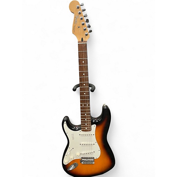 Used Fender Standard Stratocaster Left Handed Sunburst Electric Guitar