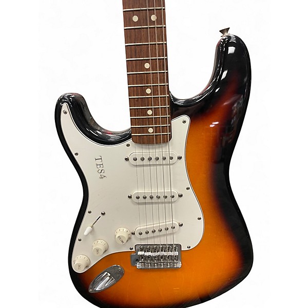 Used Fender Standard Stratocaster Left Handed Sunburst Electric Guitar