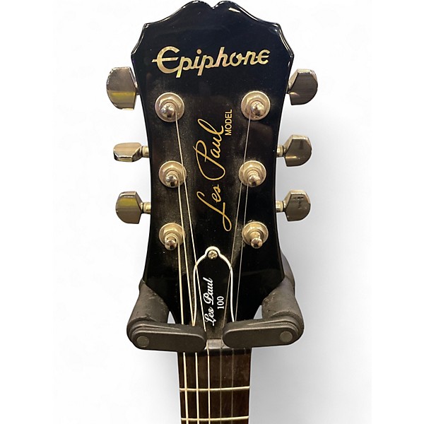 Used Epiphone Les Paul 100 Bolt On Black Solid Body Electric Guitar