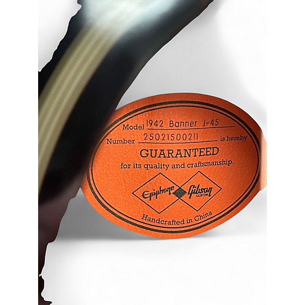 Used Epiphone Inspired By Gibson 1942 Banner J-45 2 Color Sunburst Acoustic Electric Guitar