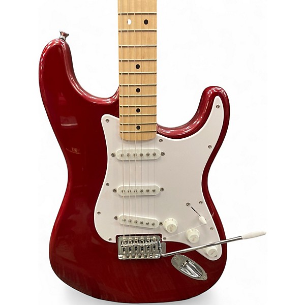 Used Squier SONIC STRATOCASTER Candy Apple Red Solid Body Electric Guitar