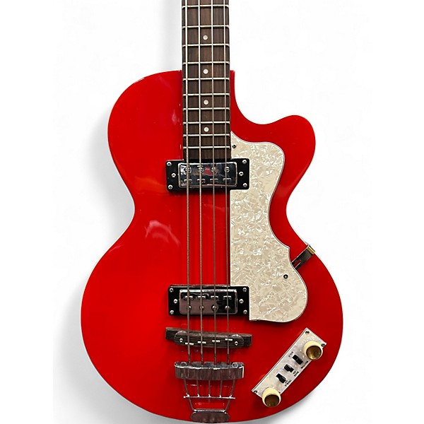 Used Hofner Ignition Club Red Electric Bass Guitar