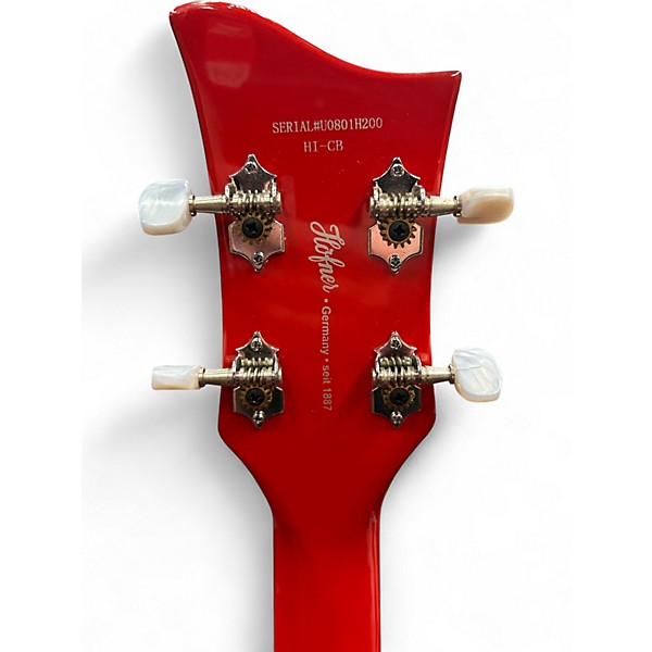 Used Hofner Ignition Club Red Electric Bass Guitar