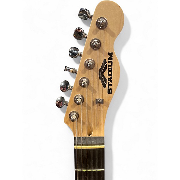 Used Stadium Tele-style Black Solid Body Electric Guitar