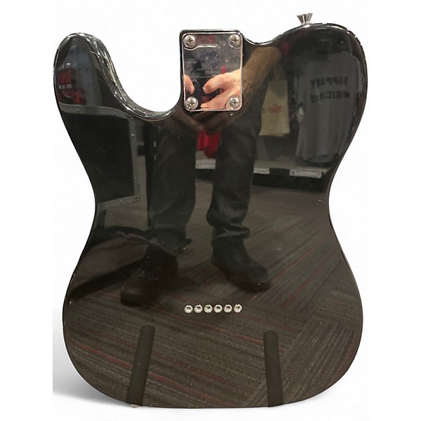 Used Stadium Tele-style Black Solid Body Electric Guitar