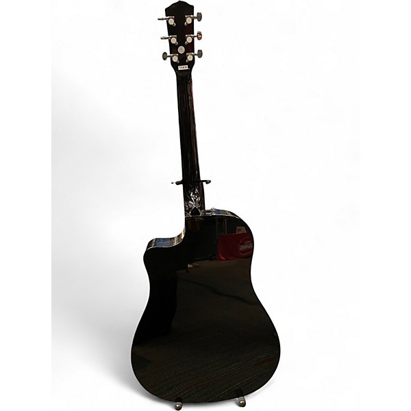 Used Fender CD60SCE Dreadnought Black Acoustic Electric Guitar