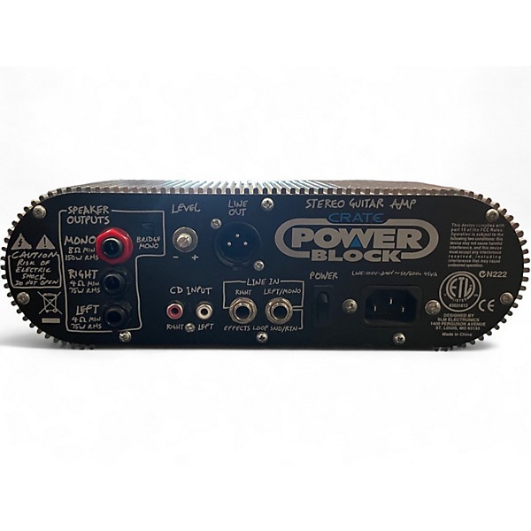 Used Crate Power Block Solid State Guitar Amp Head