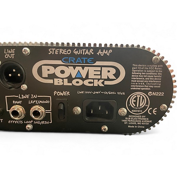 Used Crate Power Block Solid State Guitar Amp Head